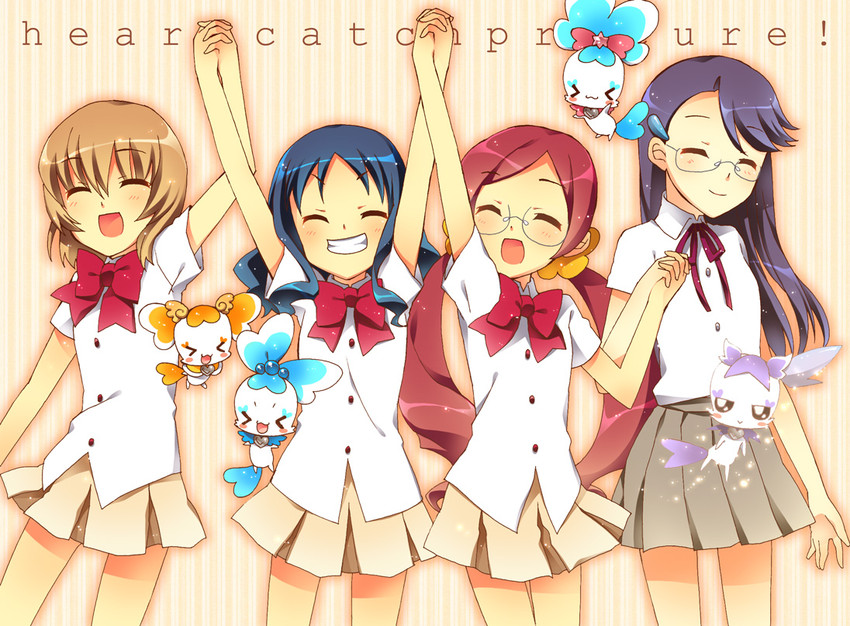 kurumi erika, hanasaki tsubomi, tsukikage yuri, myoudouin itsuki, coffret, and 3 more (precure and 1 more) drawn by touon