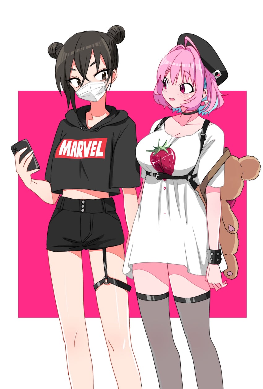 yumemi riamu and sunazuka akira (idolmaster and 2 more) drawn by sukoyaka_(100hituzi)