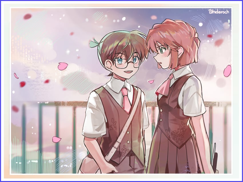 edogawa conan, haibara ai, and miyano shiho (meitantei conan) drawn by st_ard