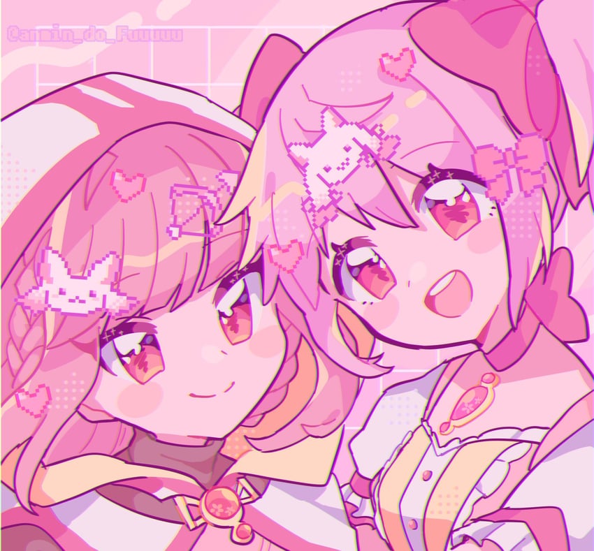 kaname madoka, kyubey, tamaki iroha, and small kyubey (mahou shoujo madoka magica and 1 more) drawn by takenoko_mgrc