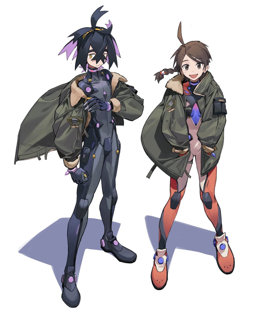 kieran and juliana (pokemon and 1 more) drawn by knifedragon