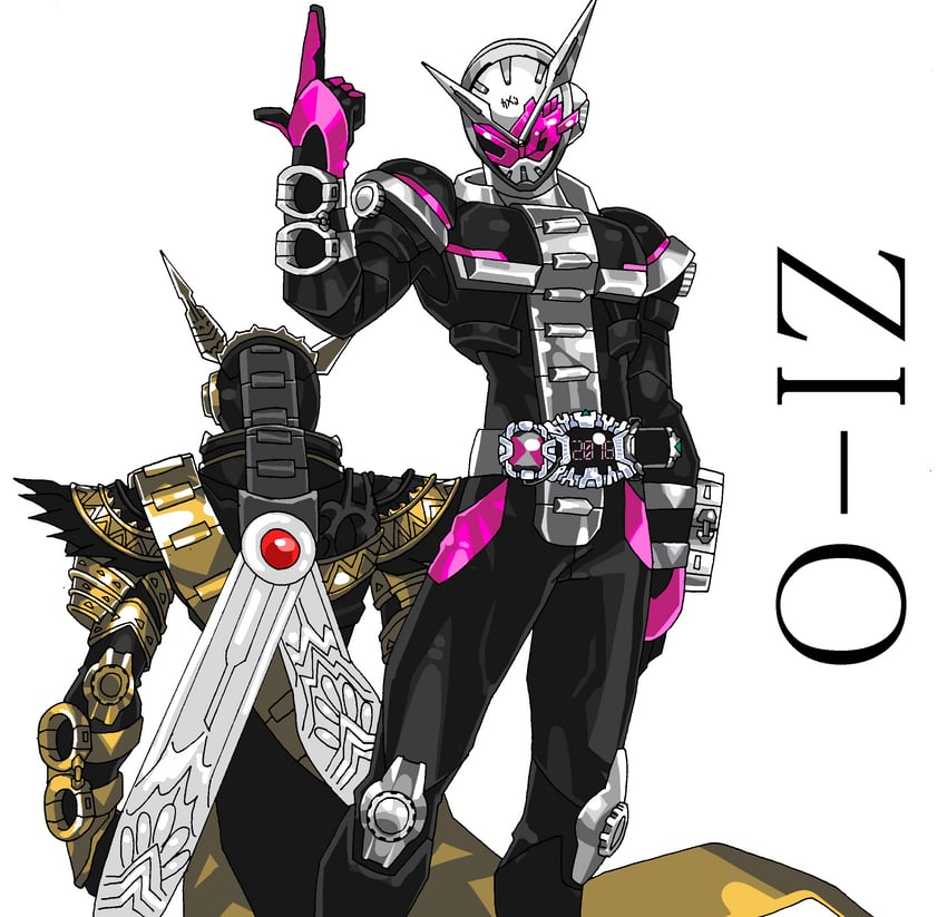 kamen rider zi-o and ohma zi-o (kamen rider and 1 more) drawn by 2131001010