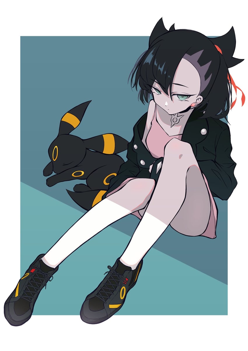 marnie and umbreon (pokemon and 1 more) drawn by marie_(pixiv59672544)