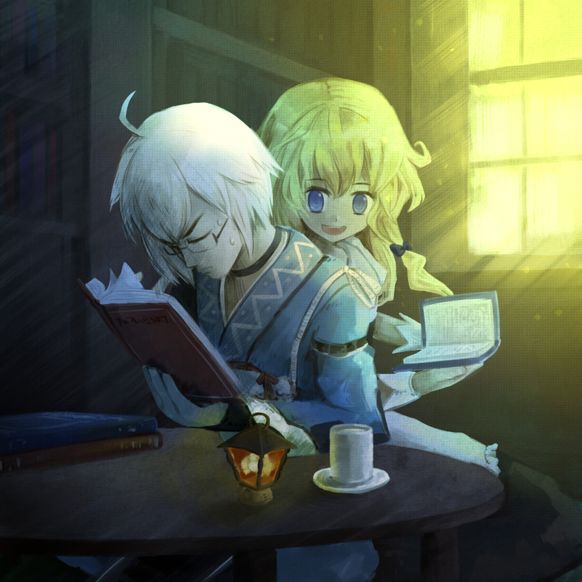 kirisame marisa and morichika rinnosuke (touhou and 1 more) drawn by yunagram_(myage)