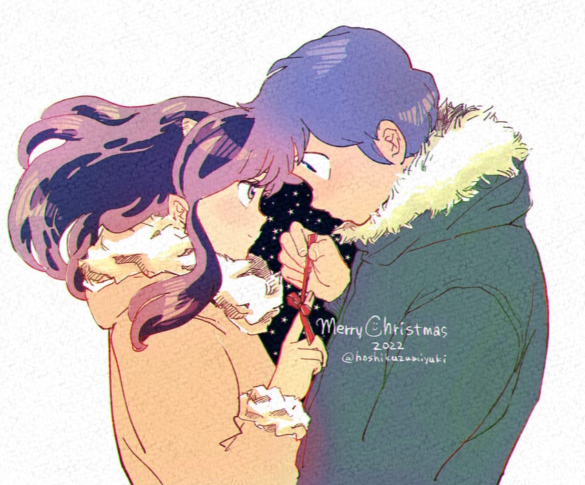 lum and moroboshi ataru (urusei yatsura) drawn by miyuki_(hoshikuzumiyuki)