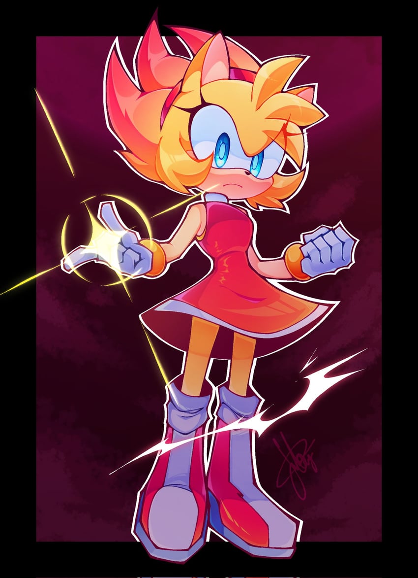 amy rose and super amy rose (sonic and 1 more) drawn by msoceanne