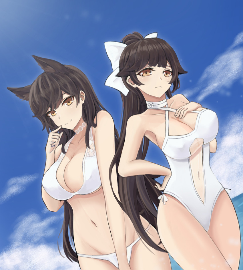 atago and takao (azur lane) drawn by qiye_luoying