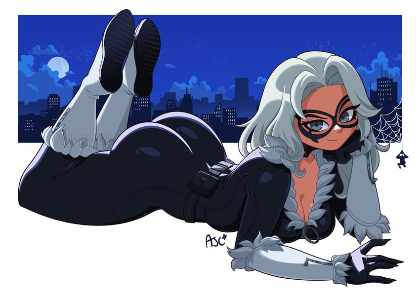 black cat and felicia hardy (marvel and 1 more) drawn by armasdraws
