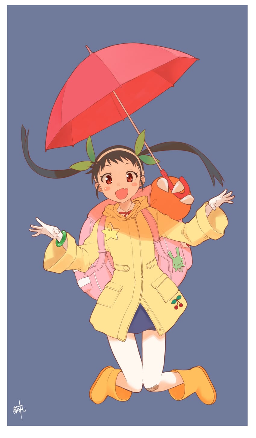 hachikuji mayoi (monogatari and 1 more) drawn by kikumaru_bunta