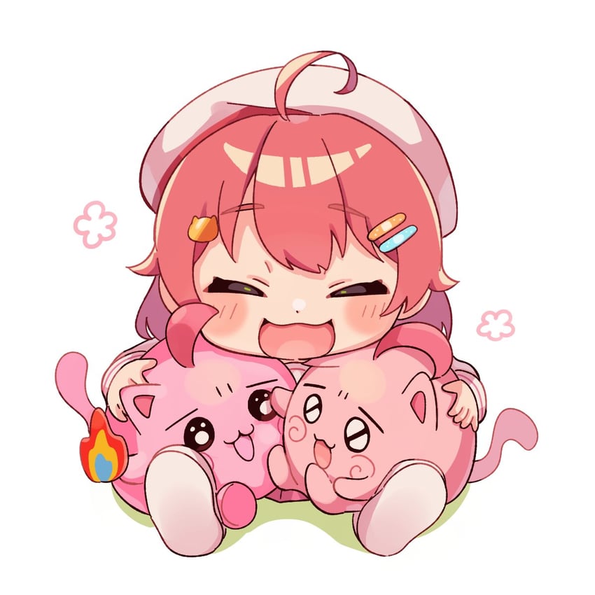 sakura miko and maguchi (hololive) drawn by zunda_mochi_(zundamochilala)