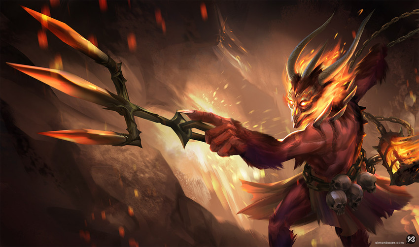 thresh (league of legends) drawn by simon_boxer