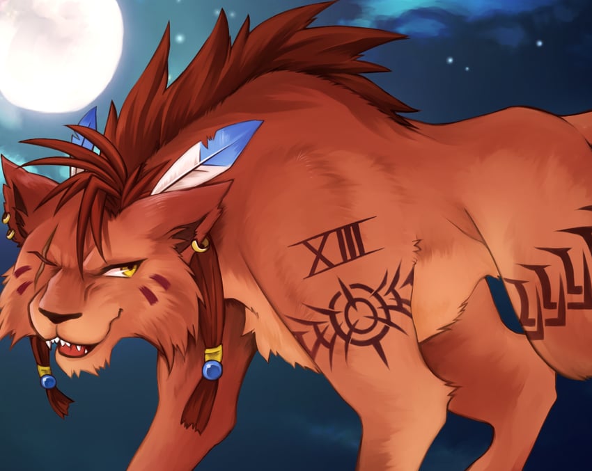 red xiii (final fantasy and 1 more) drawn by tabby_(un-limited)