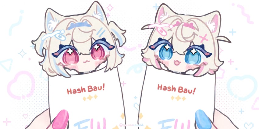 fuwawa abyssgard and mococo abyssgard (hololive and 1 more) drawn by yamiescupid