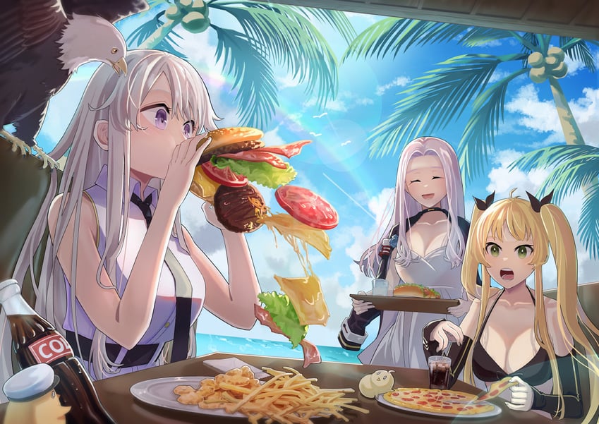 manjuu, enterprise, grim, yorktown, and hornet (azur lane) drawn by taki_tohko
