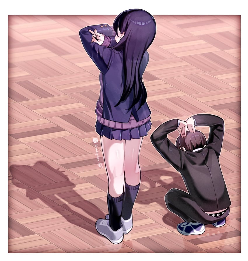 yamada anna and ichikawa kyoutarou (boku no kokoro no yabai yatsu) drawn by lianbiglian