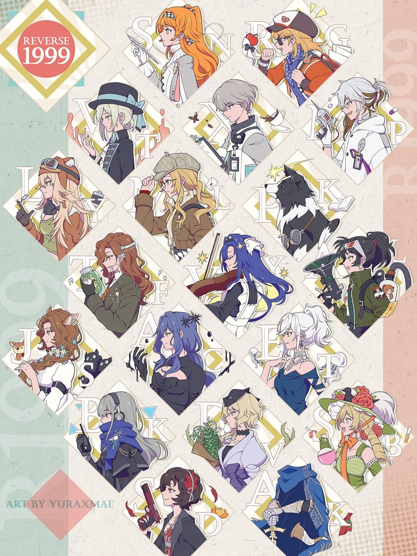 vertin, sonetto, regulus, schneider, apple, and 17 more (reverse:1999) drawn by yurax-mae
