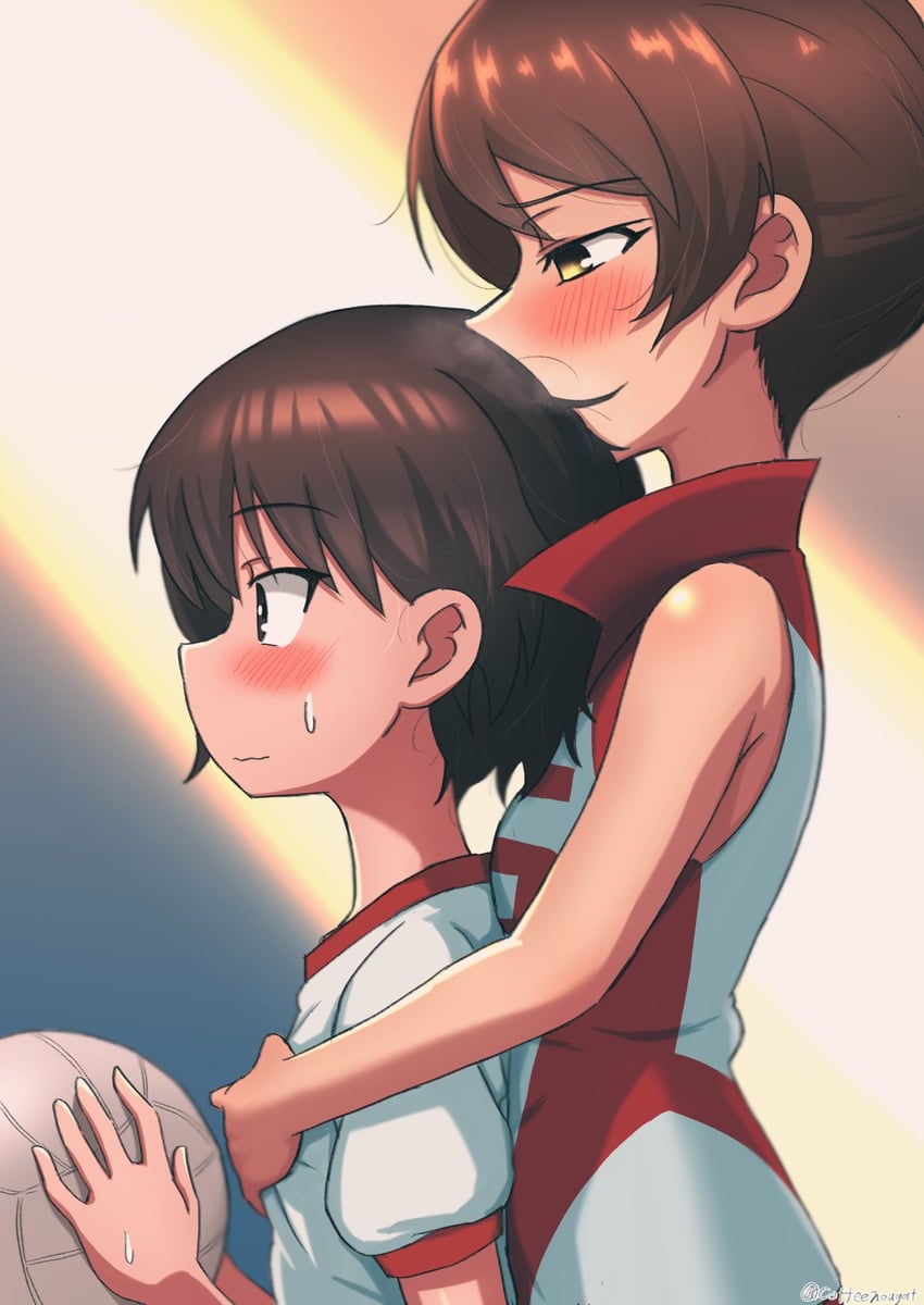 isobe noriko and kawanishi shinobu (girls und panzer) drawn by coffeenougat_1985
