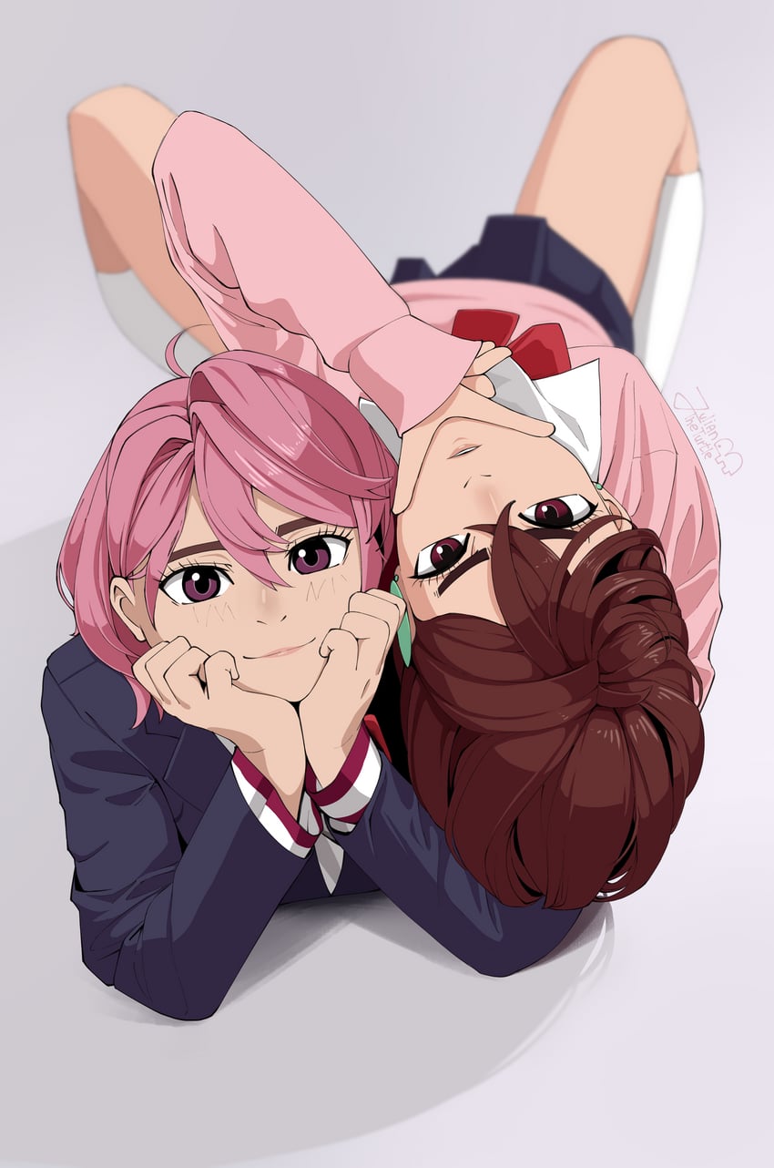 ayase momo and shiratori aira (dandadan) drawn by juliantheturtle