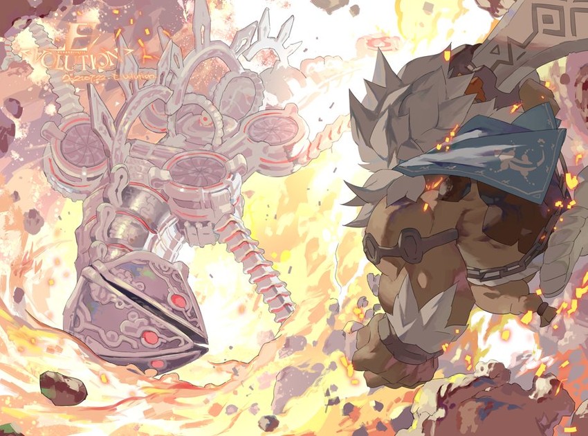 daruk and vah rudania (the legend of zelda and 1 more) drawn by e_volution