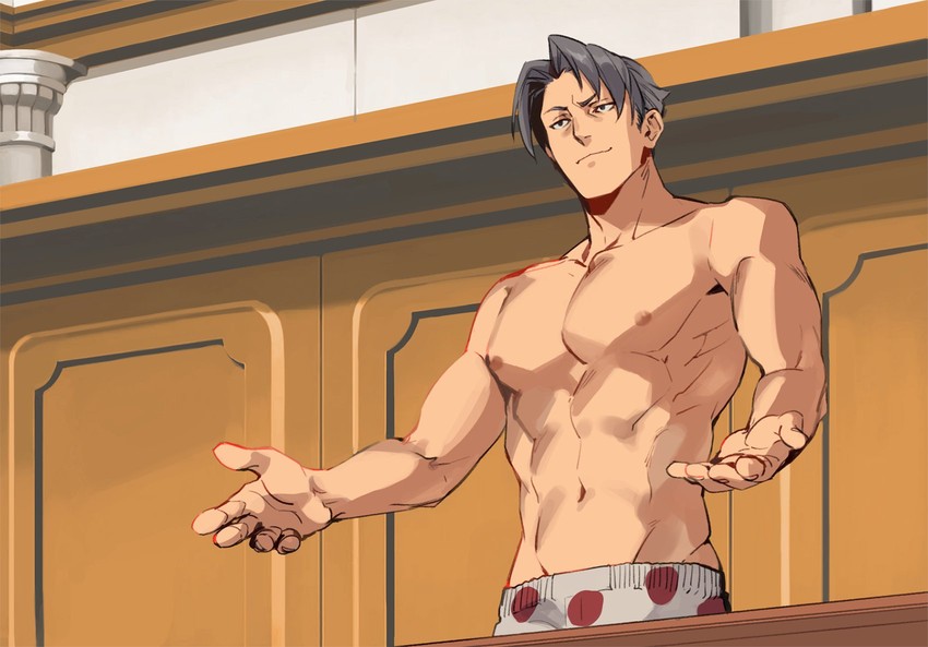 miles edgeworth (ace attorney and 1 more) drawn by worvies