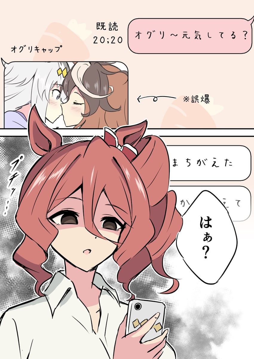 symboli rudolf, oguri cap, and norn ace (umamusume and 1 more) drawn by michinoku_(hfsa3775)