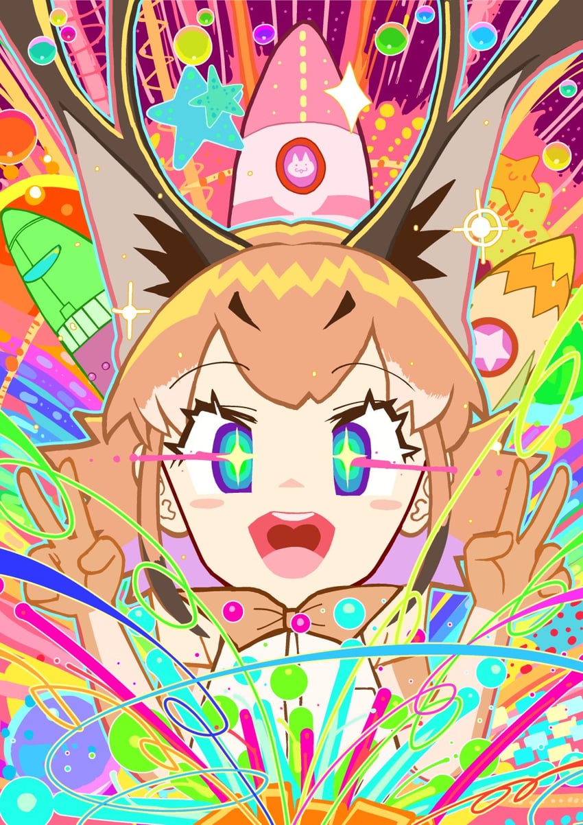 caracal (kemono friends and 1 more) drawn by burikarun