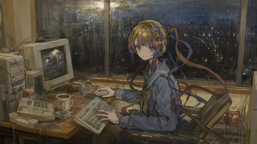 chouzetsusaikawa tenshi-chan (needy girl overdose) drawn by shion_(mirudakemann)