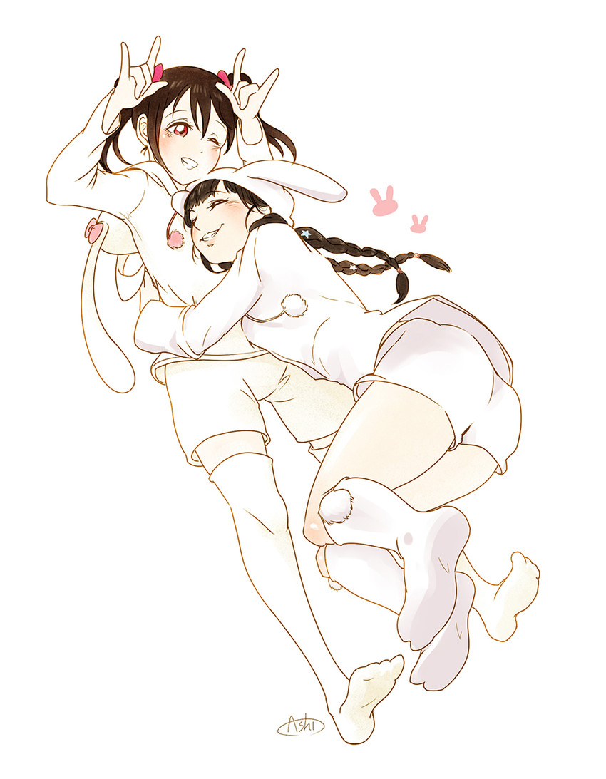yazawa nico and tokui sora (love live! and 2 more) drawn by a-shi_(lion81923)
