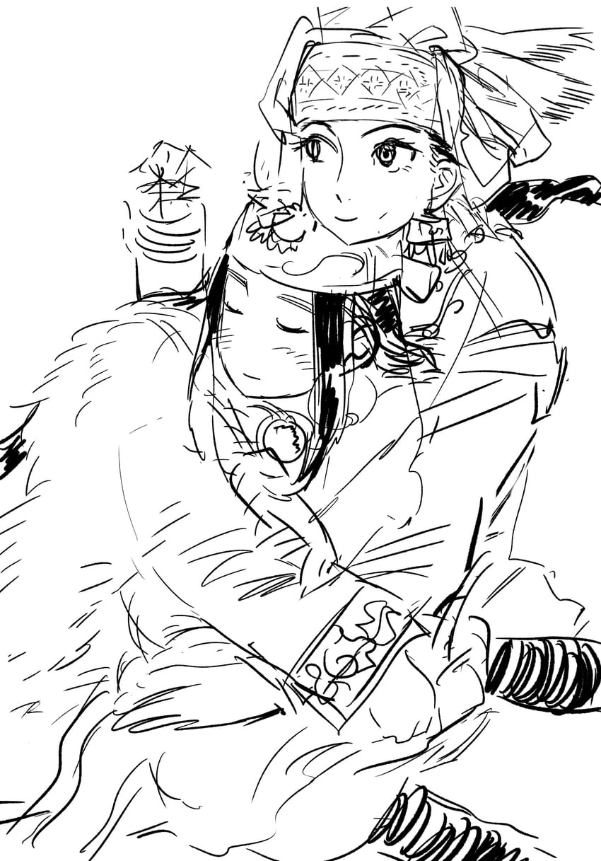 asirpa and amir halgal (golden kamuy and 1 more) drawn by user_zecg5533