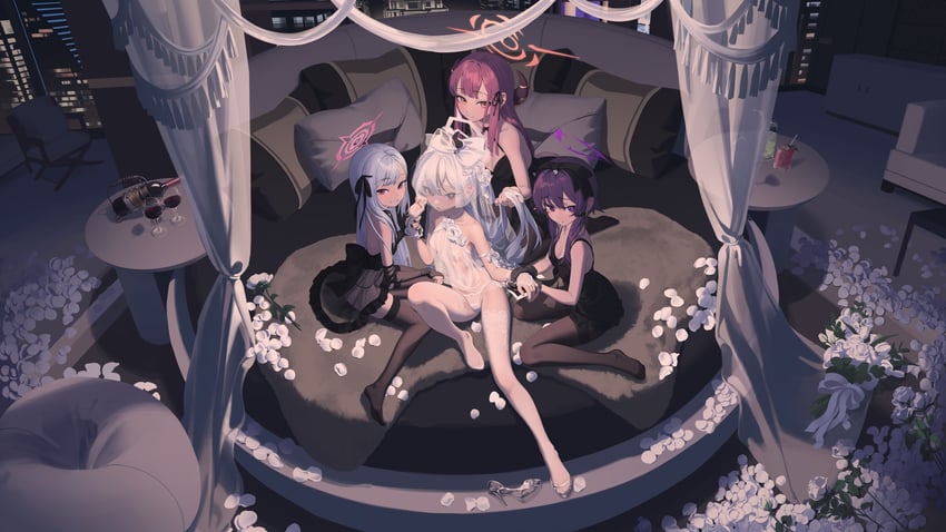 kayoko, aru, mutsuki, and haruka (blue archive) drawn by rui_(rei_leyi)