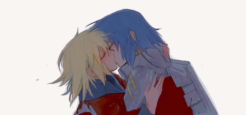 cagalli yula athha and athrun zala (gundam and 1 more) drawn by she_(morianosu)