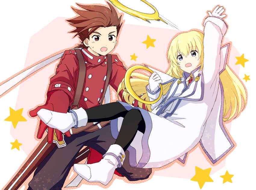 colette brunel and lloyd irving (tales of and 1 more) drawn by hzk882