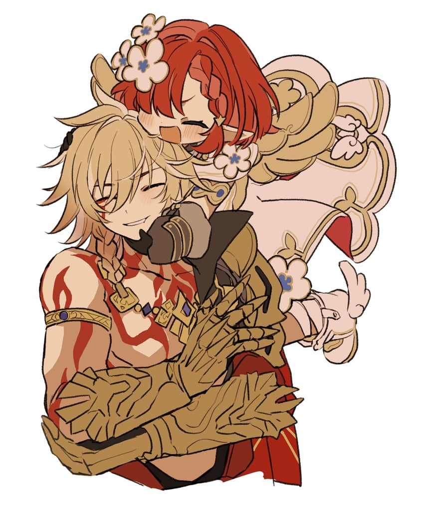 mydei and trianne (honkai and 1 more) drawn by iwashi_(iwashi008)