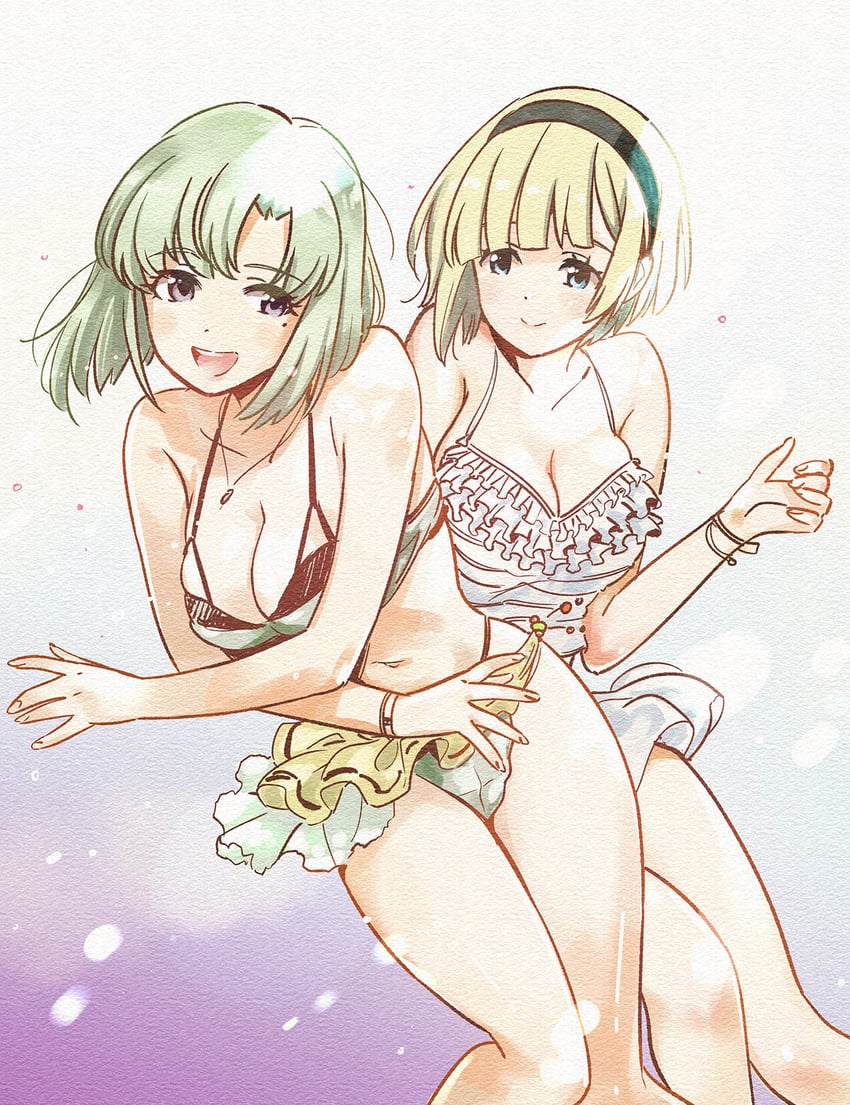 shiika and okuzora kohaku (idolmaster and 2 more) drawn by chanja