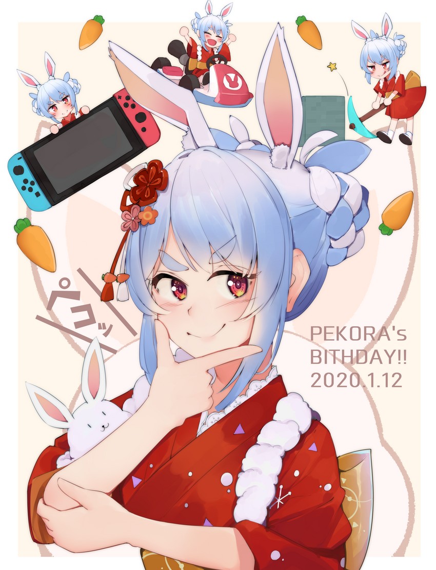 usada pekora and don-chan (hololive and 3 more) drawn by uta_(mskmkt3822)