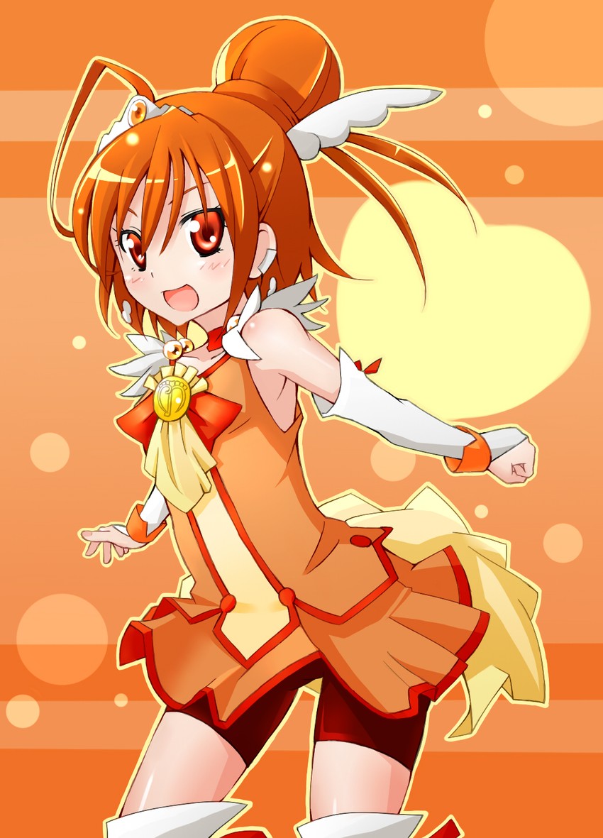 hino akane and cure sunny (precure and 1 more) drawn by shiroki_yuu