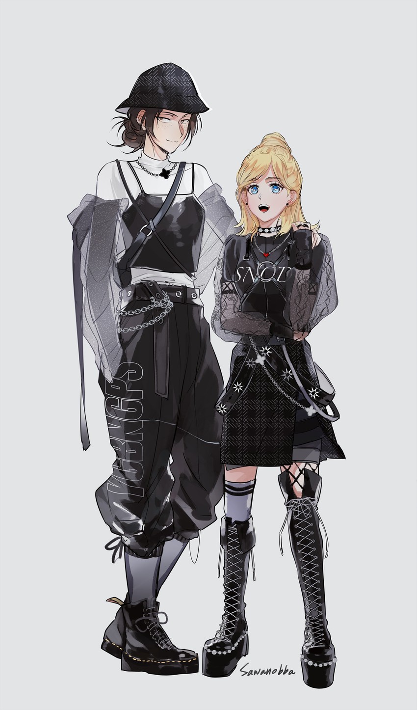 krista lenz and ymir (shingeki no kyojin) drawn by sawanobba