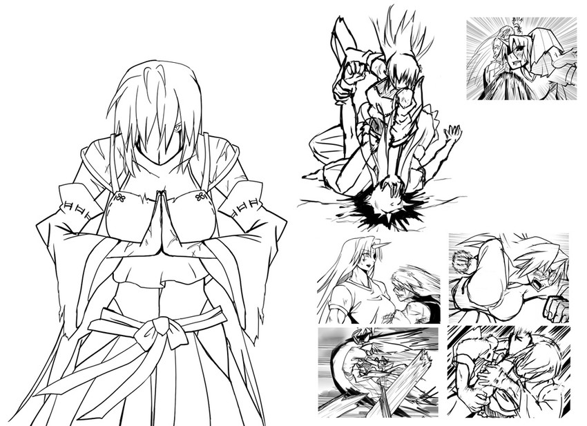 hoshiguma yuugi and sendai hakurei no miko (original and 2 more) drawn by yagami_(mukage)