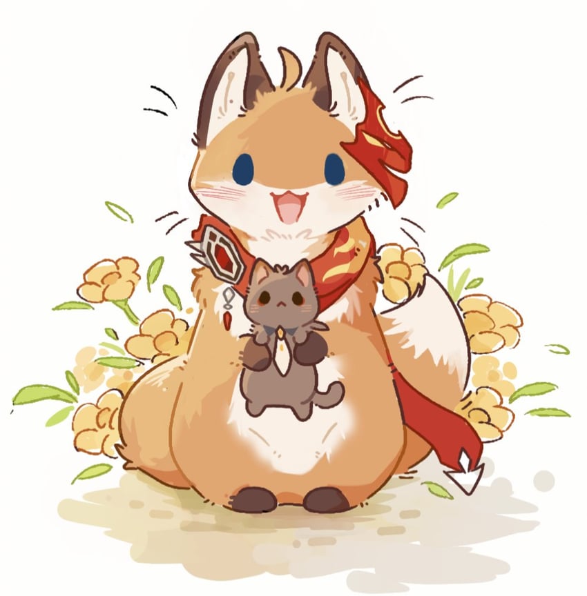 zhongli and tartaglia (genshin impact) drawn by huliye6