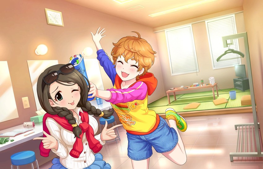 akanishi erika and cathy graham (idolmaster and 2 more)