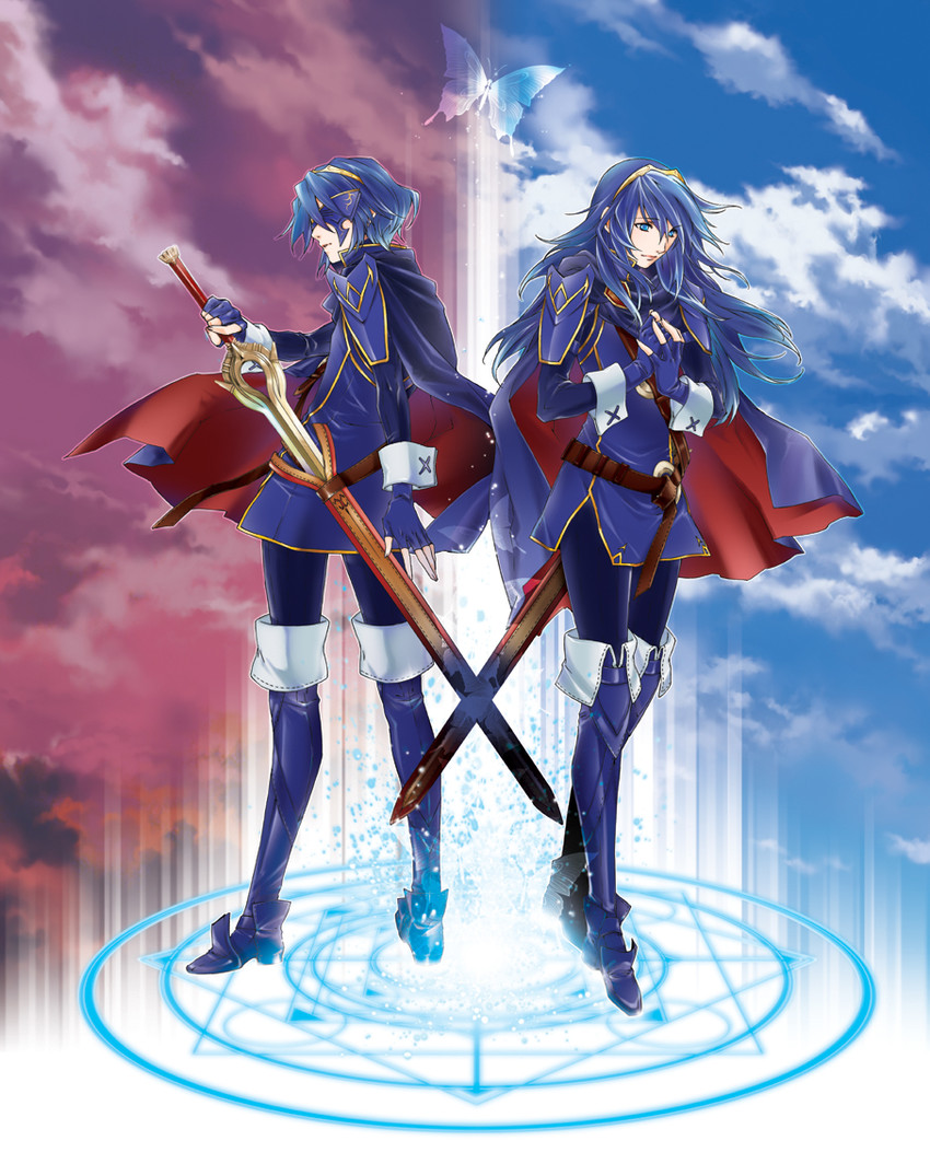 lucina and marth (fire emblem and 1 more) drawn by hiiragi_yuki_(escape_club)