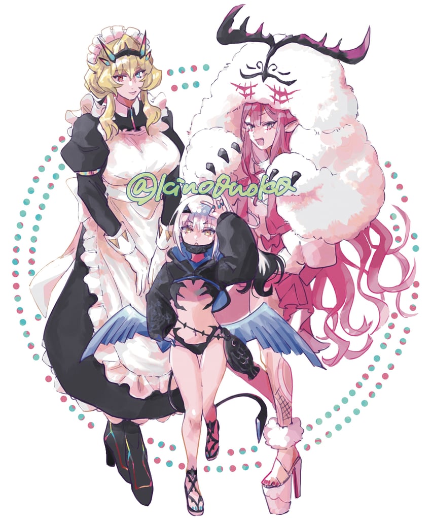 baobhan sith, melusine, barghest, and cernunnos (fate and 1 more) drawn by kino0nok0
