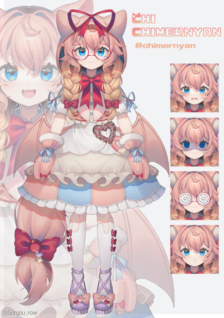 chimernyan chi (indie virtual youtuber) drawn by gunjou_row