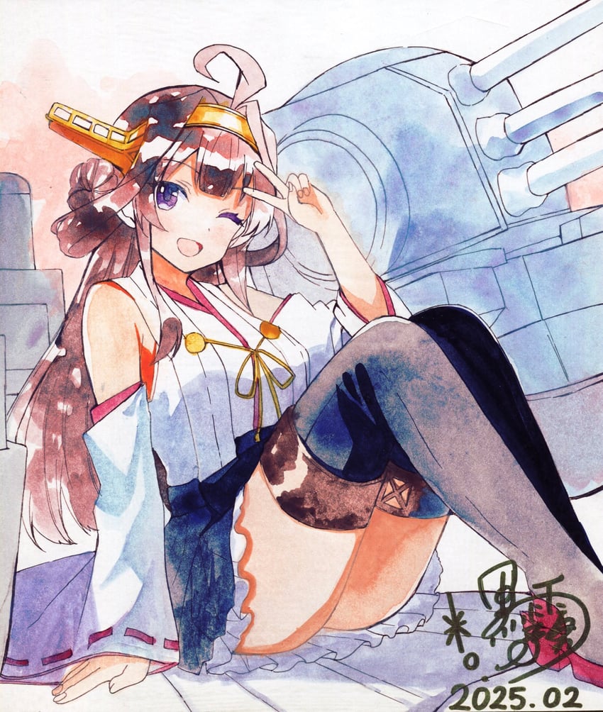 kongou and kongou kai ni (kantai collection) drawn by fantasydolce