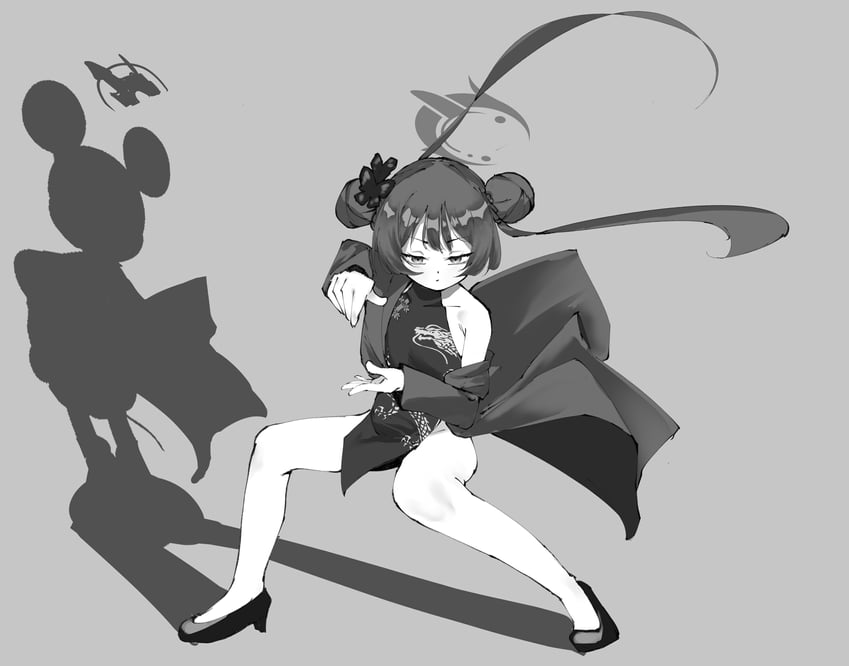 kisaki and mickey mouse (blue archive and 1 more) drawn by show_bob_show
