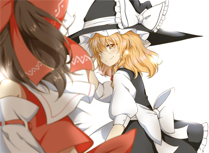 hakurei reimu and kirisame marisa (touhou) drawn by shigure_(sigre)