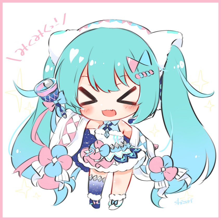 hatsune miku and magical mirai miku (vocaloid and 1 more) drawn by yukine