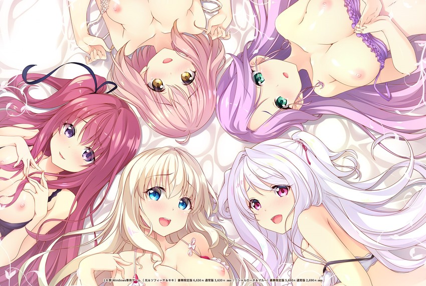 sophia, marrou arutowin, kiki, hikari, and charlone dooran (harem ja nai yo kingdom) drawn by taniyama-san