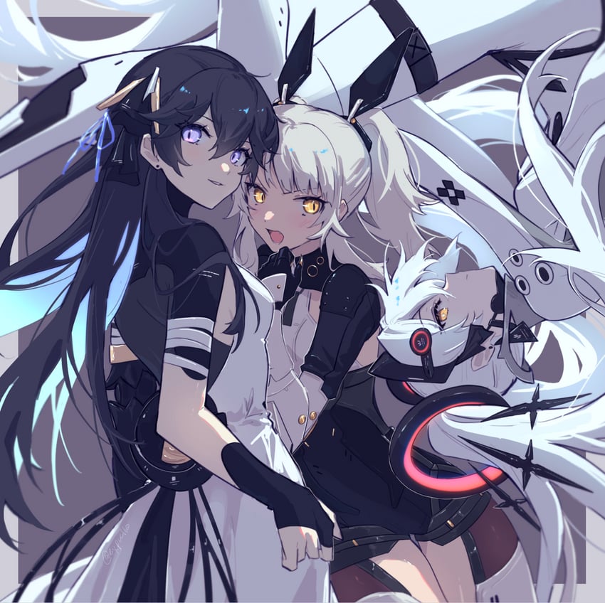 selena, karenina, luna, karenina: scire, luna: laurel, and 1 more (punishing: gray raven) drawn by mao_(expuella)
