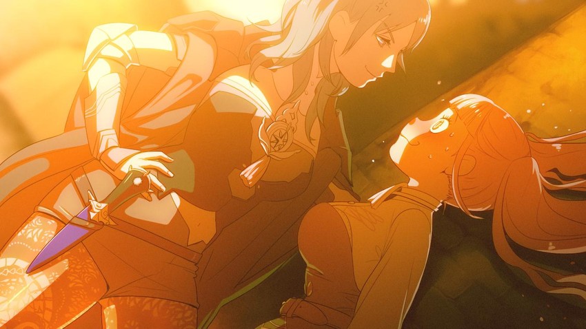 female byleth and hilda valentine goneril (fire emblem and 1 more) drawn by nichihamueasler